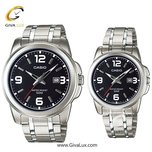 ساعت مچی اورجینال ست کاسیو Casio نقره ای | نقره ای| مشکی| کد رفرنس زنانه: LTP-1314D-1AVDF، مردانه: MTP-1314D-1AVDF